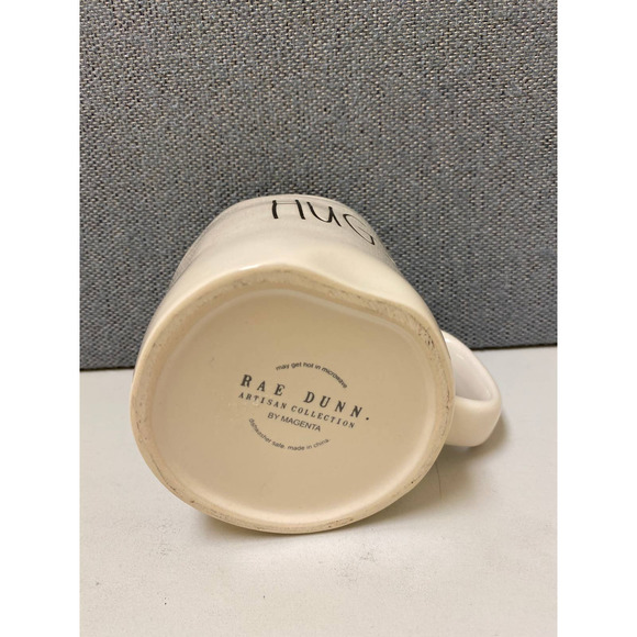 Rae Dunn Artisan Collection by Magenta HUGS mug cream out red inside. coffee cup - Picture 3 of 4